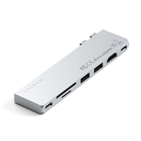 Satechi USB C Pro Hub Slim Silver IStores Apple Premium Reseller